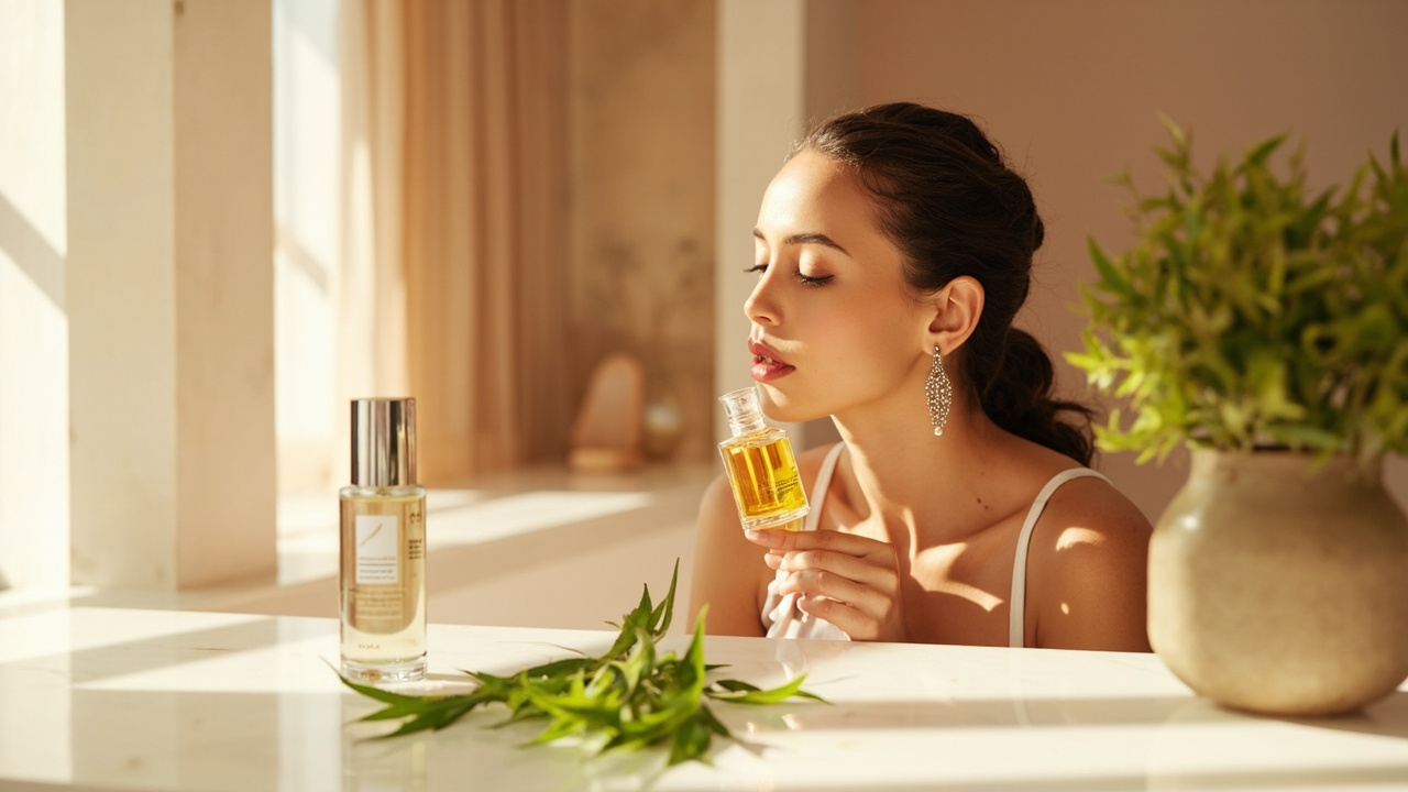 Serene woman wellness self-care with CBD