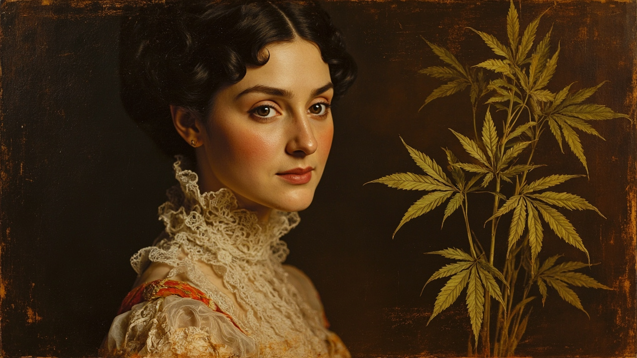 Regal historical portrait with hemp