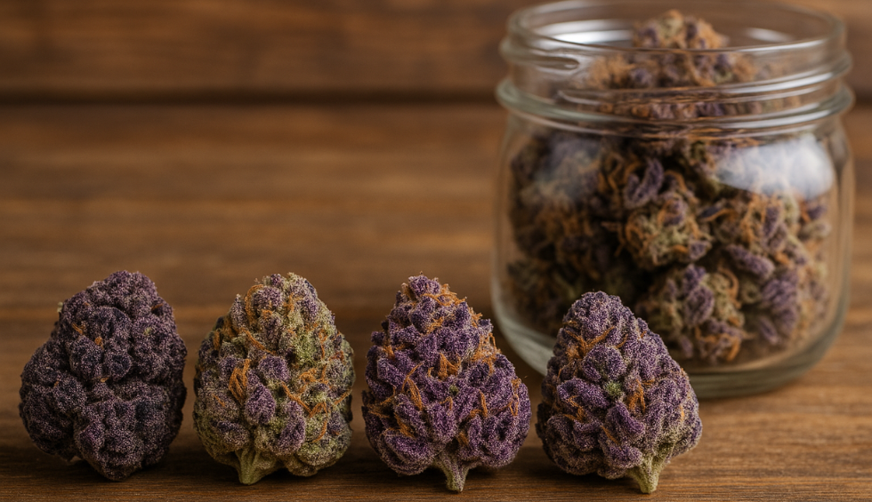 Strain viola popolari — fiori di CBD